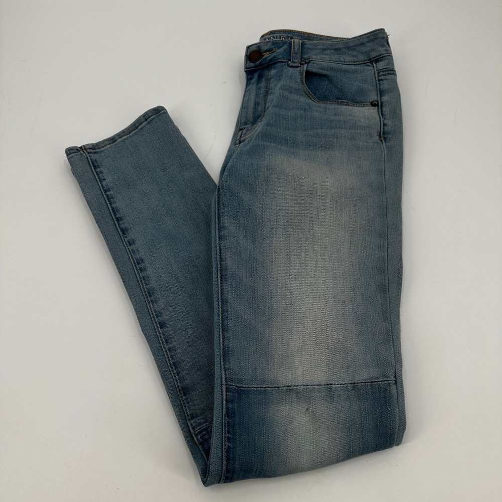 American Eagle Outfitters‎ Skinny Jeans Light Wash Patchwork Distressed Womens 2